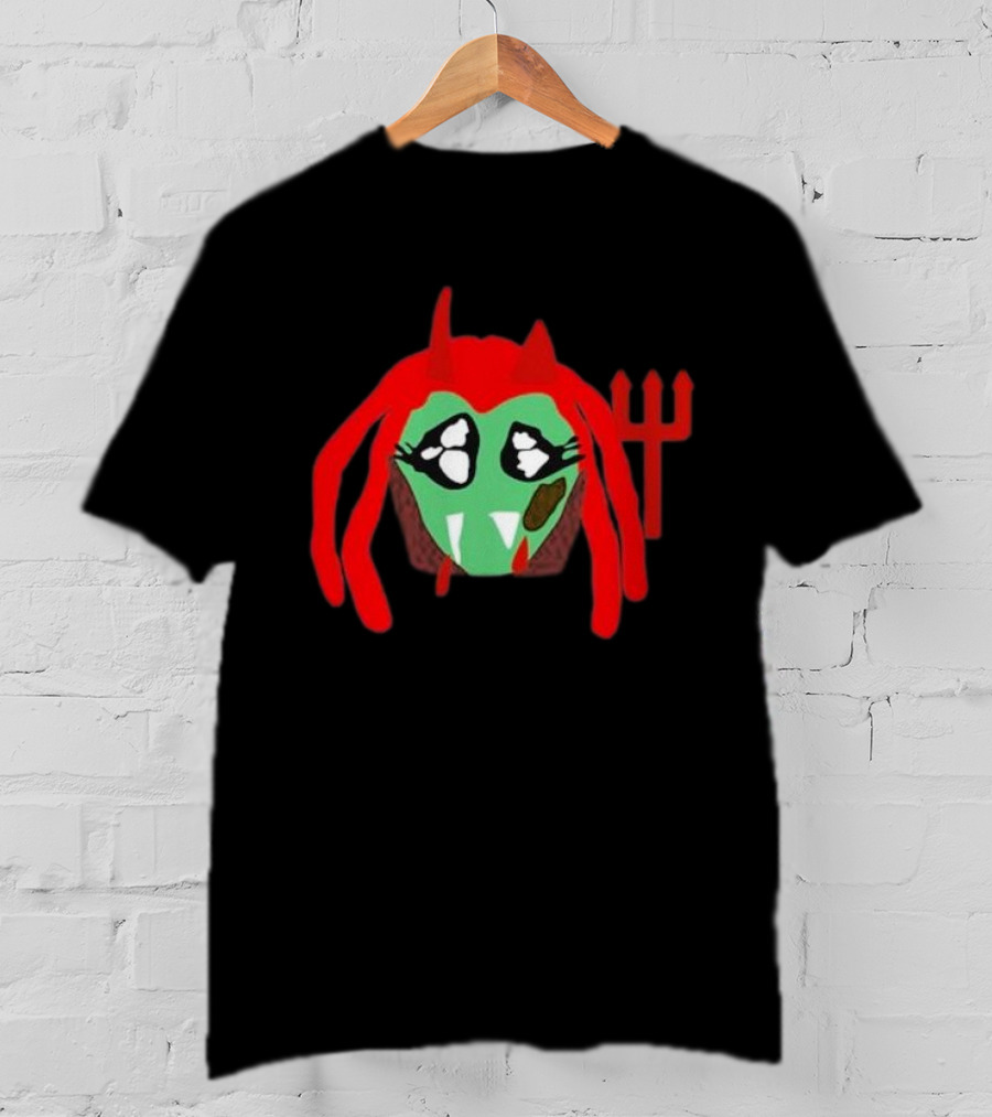 PlayboI CartI Whole Lotta Red Devil Mask Illustration T-Shirt