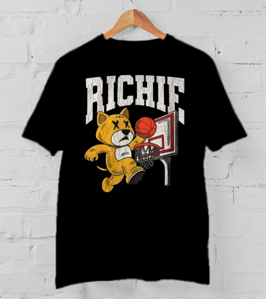Richie Basketball Bear Dunk Playoff T-Shirt