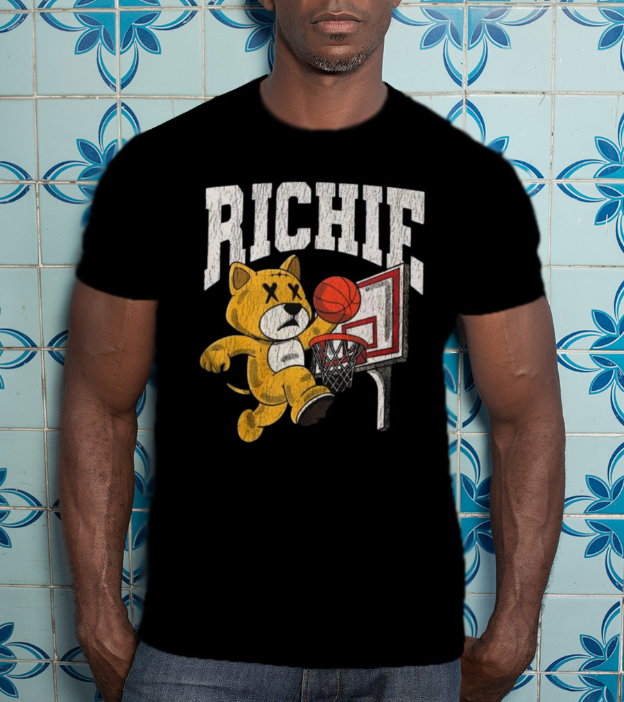 Richie Basketball Bear Dunk Playoff T-Shirt
