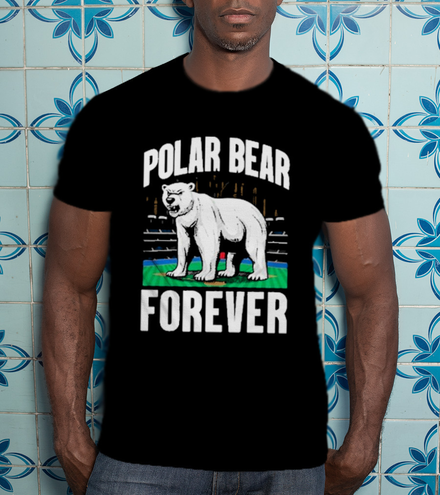 Polar Bear Forever Baseball Stadium Scene T-Shirt
