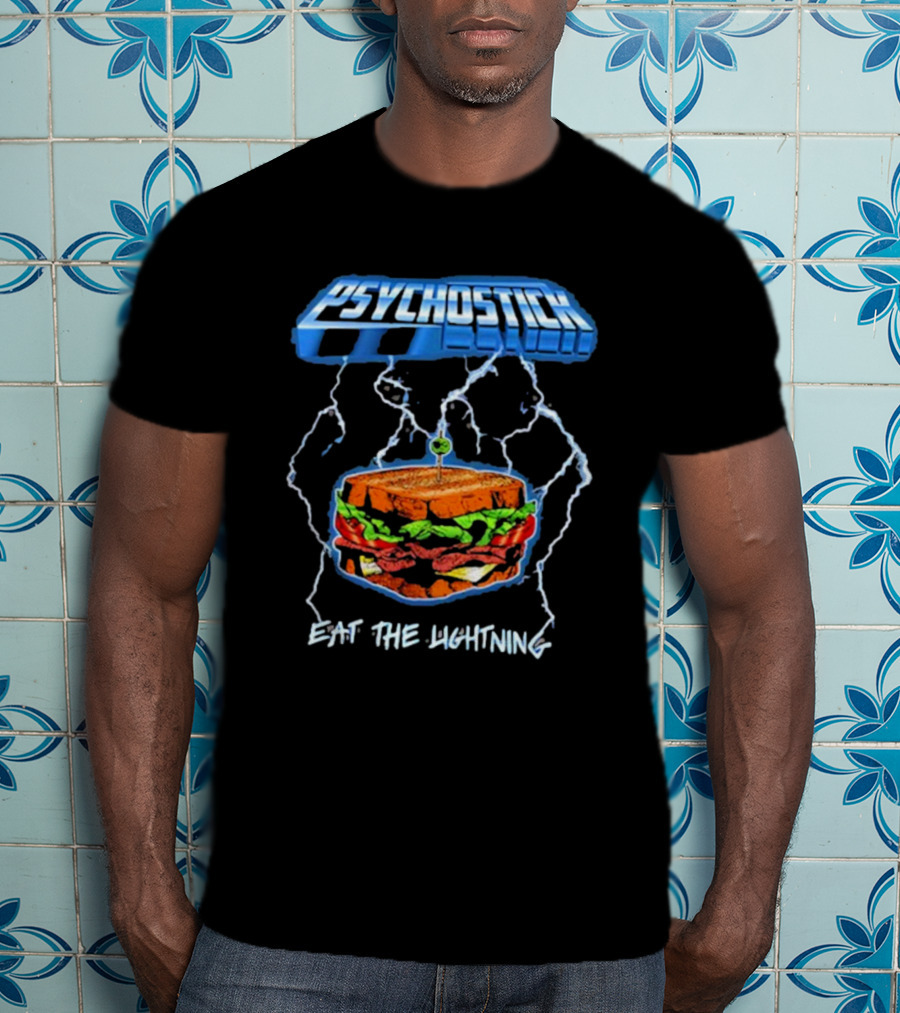 Psychostick Eat The Lightning Sandwich With Lightning Bolts T-Shirt