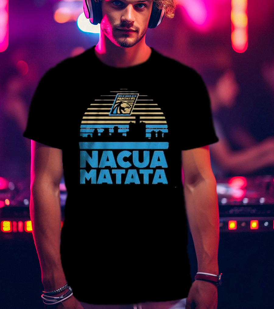 Nacua Matata Michigan Panthers Skyline Lion Icon T-Shirt
