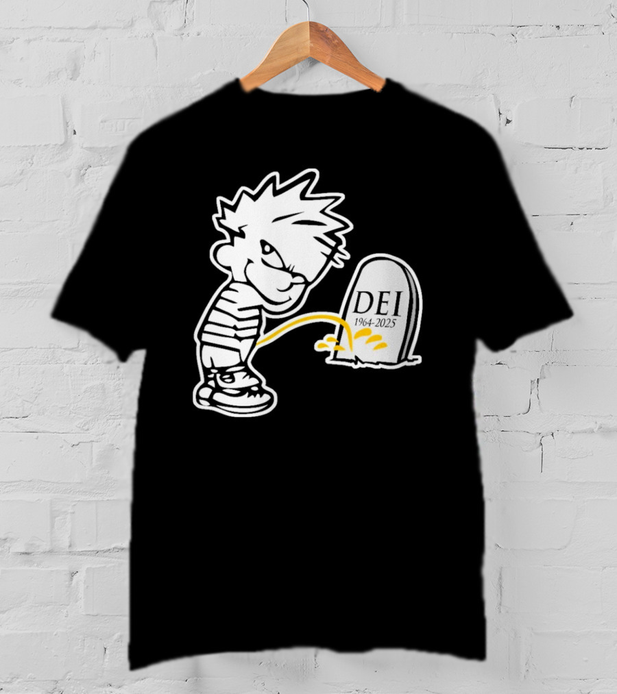 RIP DEI 1964-2025 Comic Tribute With Cartoon Character T-Shirt