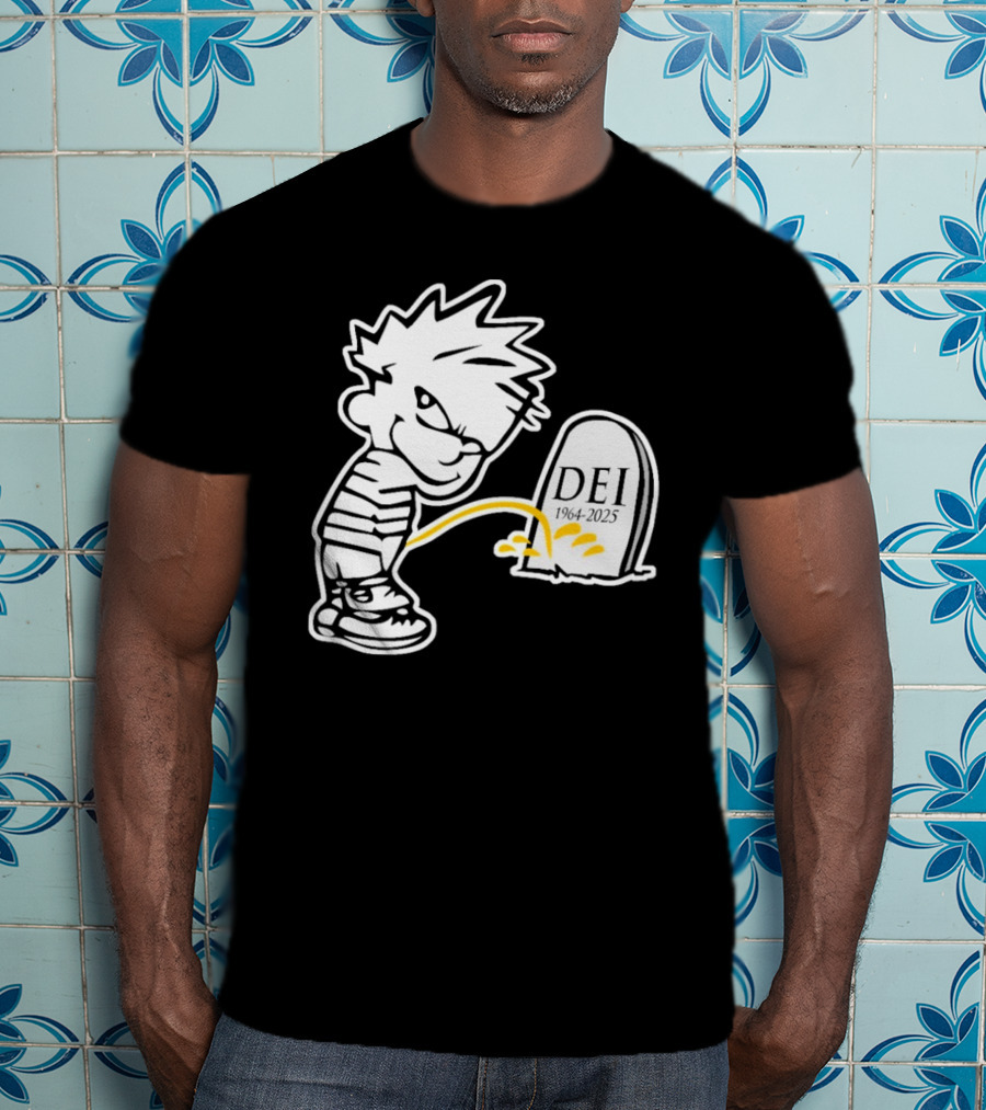 RIP DEI 1964-2025 Comic Tribute With Cartoon Character T-Shirt