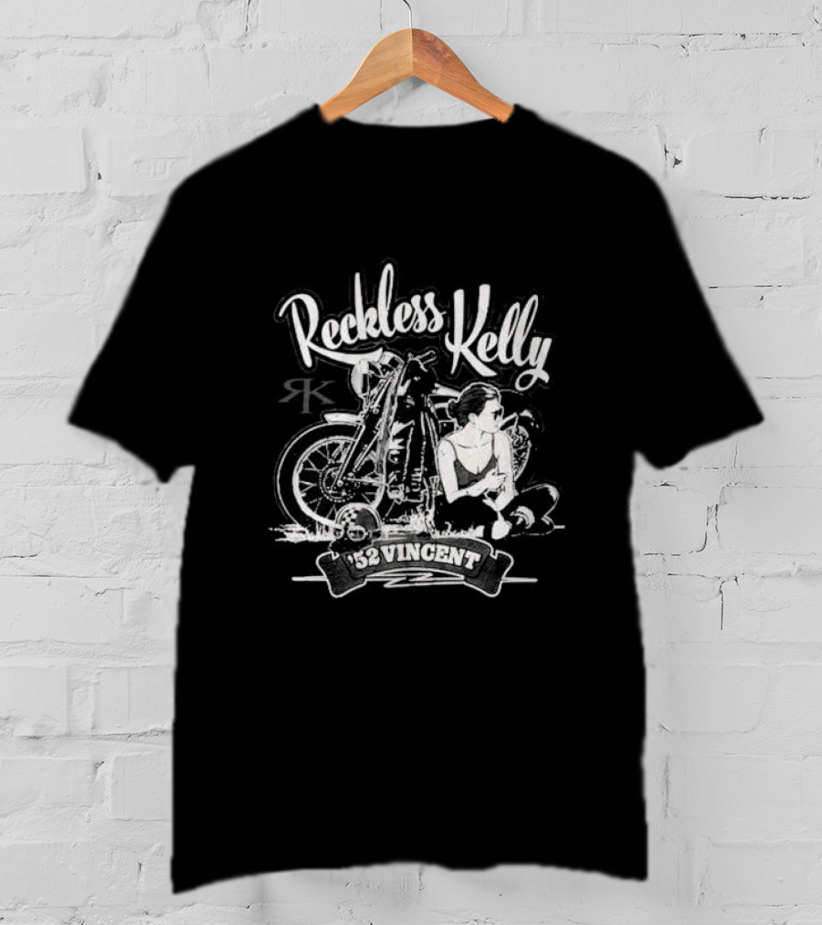 Reckless Kelly Motorcycle Texas Hunks Adventure 52 Vincent T-Shirt