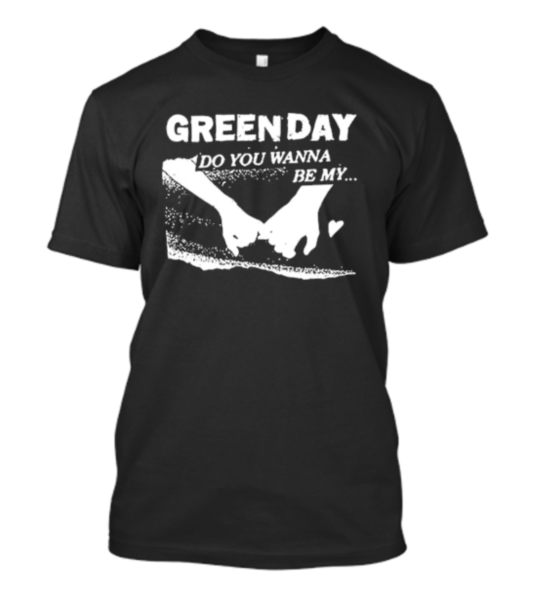 Green Day Do You Wanna Be My Valentine's Day Hand Holding Hearts T-Shirt