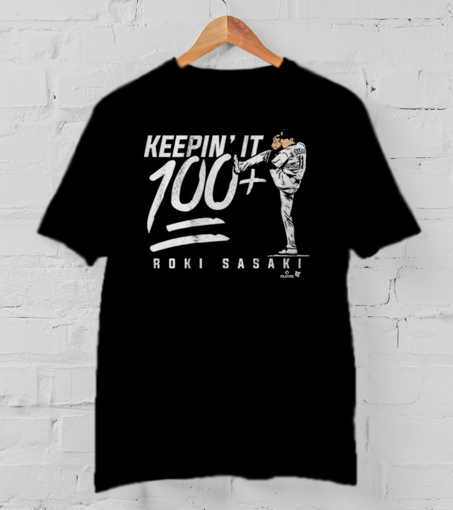 Roki Sasaki Keepin’ It 100+ Baseball Pitcher Graphic T-Shirt