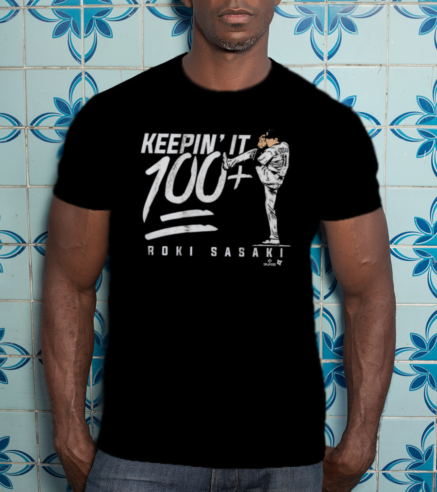 Roki Sasaki Keepin’ It 100+ Baseball Pitcher Graphic T-Shirt