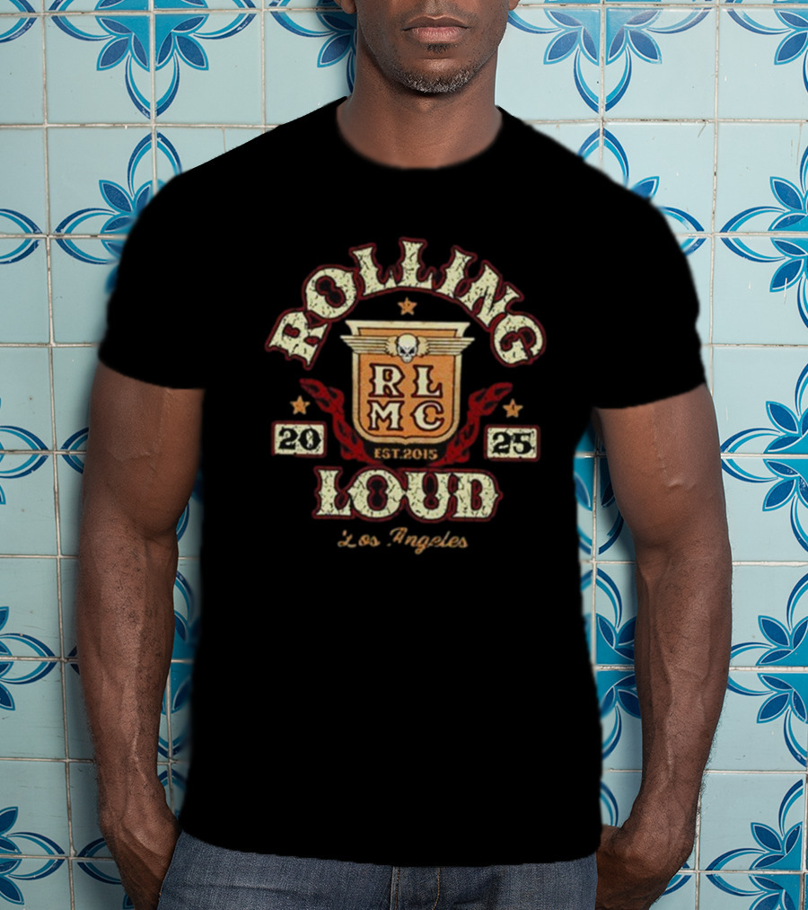Rolling Loud RLMC Los Angeles 25 Moto Crest 2015 T-Shirt