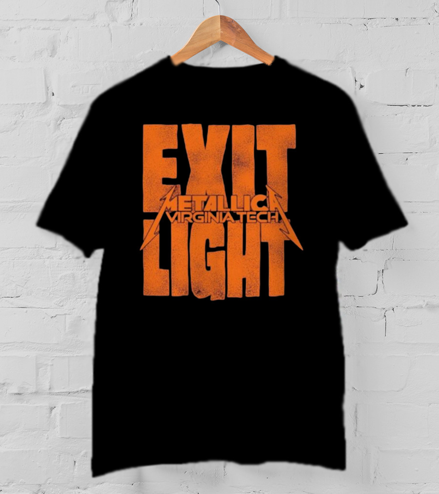 EXIT LIGHT METALLICA VIRGINIA TECH RETRO BRAND MAROON HOKIES T-Shirt
