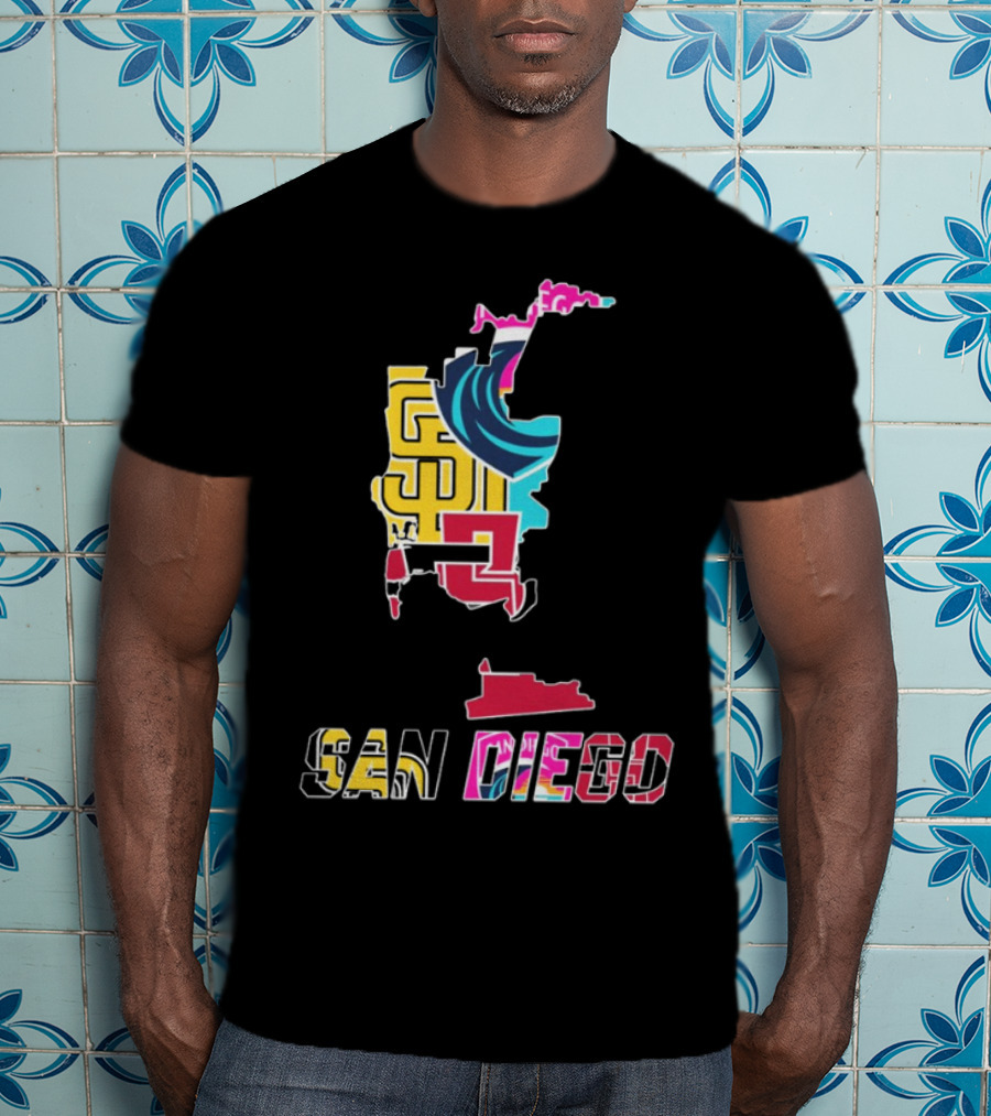 San Diego Padres Aztecs Wave Sports Team T-Shirt