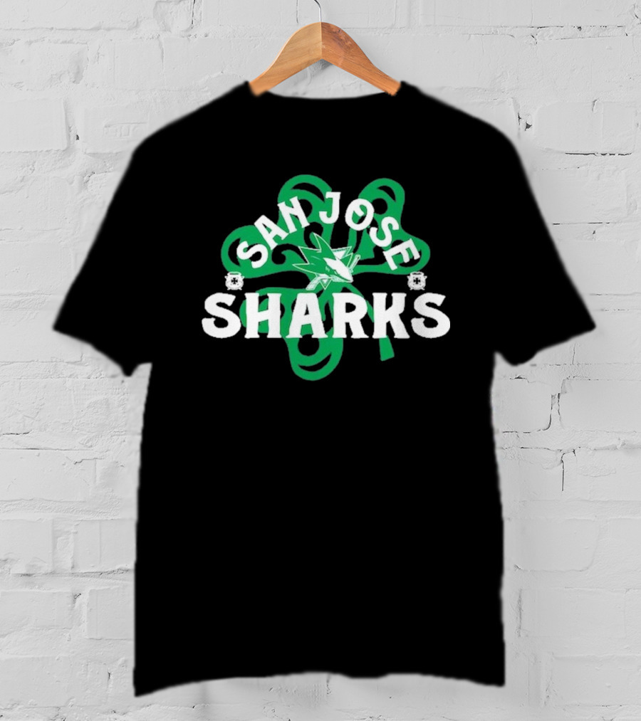 San Jose Sharks St. Patrick's Day Shamrock T-Shirt