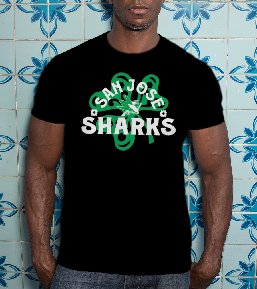 San Jose Sharks St. Patrick's Day Shamrock T-Shirt