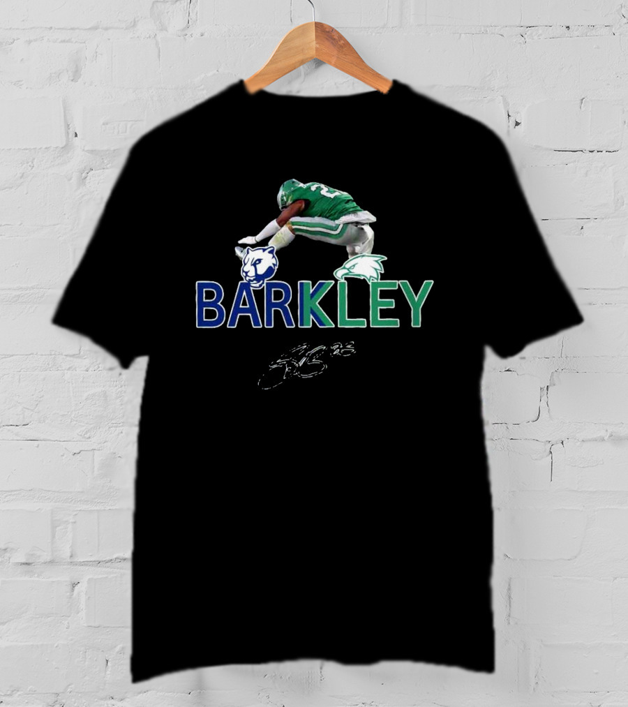 Saquon Barkley Penn State Eagles Hurdle Signature Jump T-Shirt