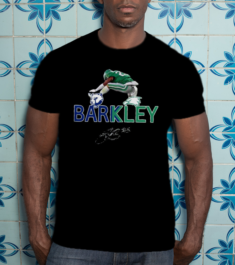 Saquon Barkley Penn State Eagles Hurdle Signature Jump T-Shirt
