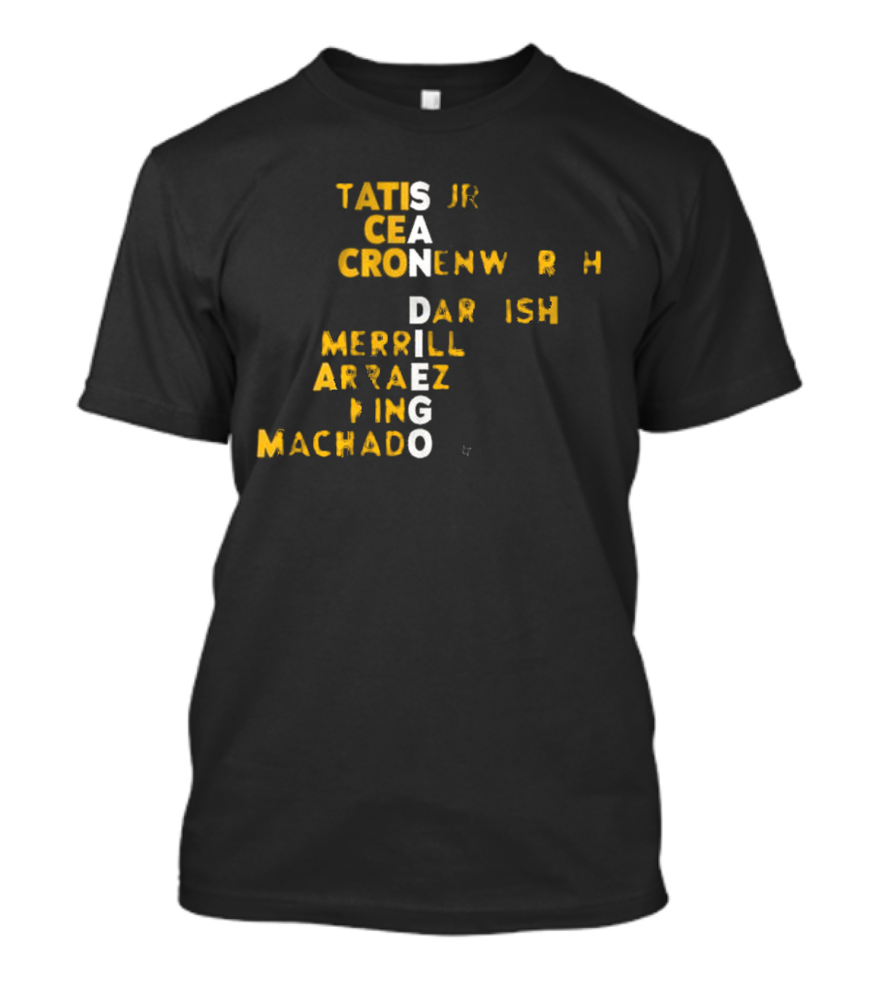 San Diego 2025 Tatis Jr Machado Darvish Merrill Arraez Cronenworth Engel黄 T-Shirt