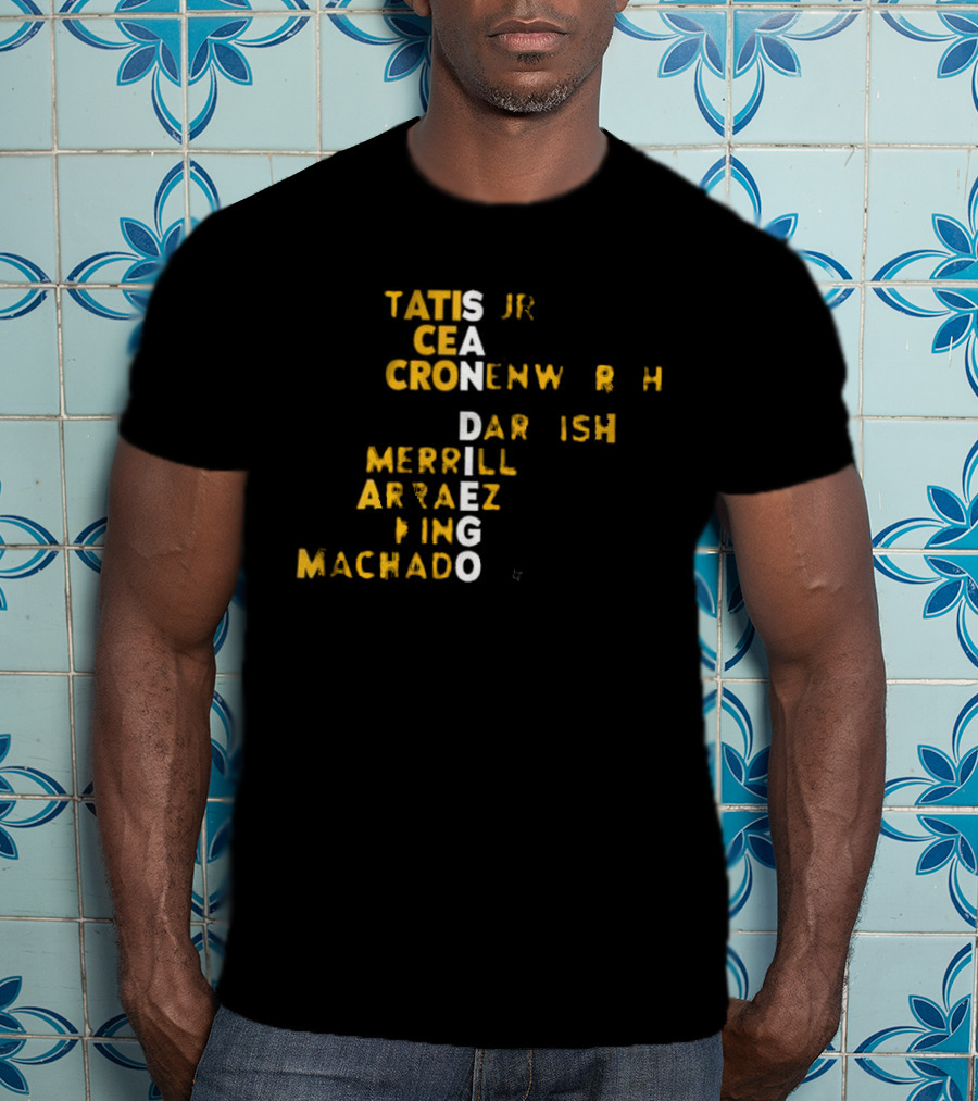 San Diego 2025 Tatis Jr Machado Darvish Merrill Arraez Cronenworth Engel黄 T-Shirt
