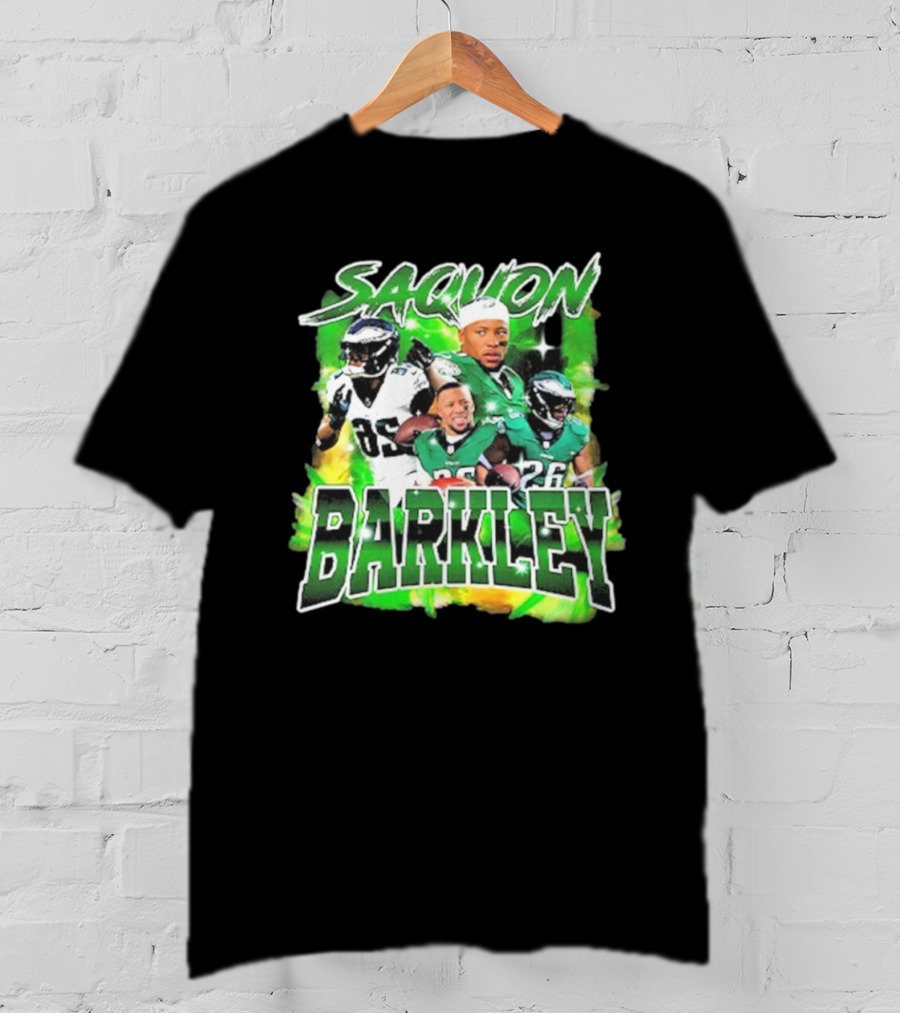 Saquon Barkley Dynamic Football Montage T-Shirt