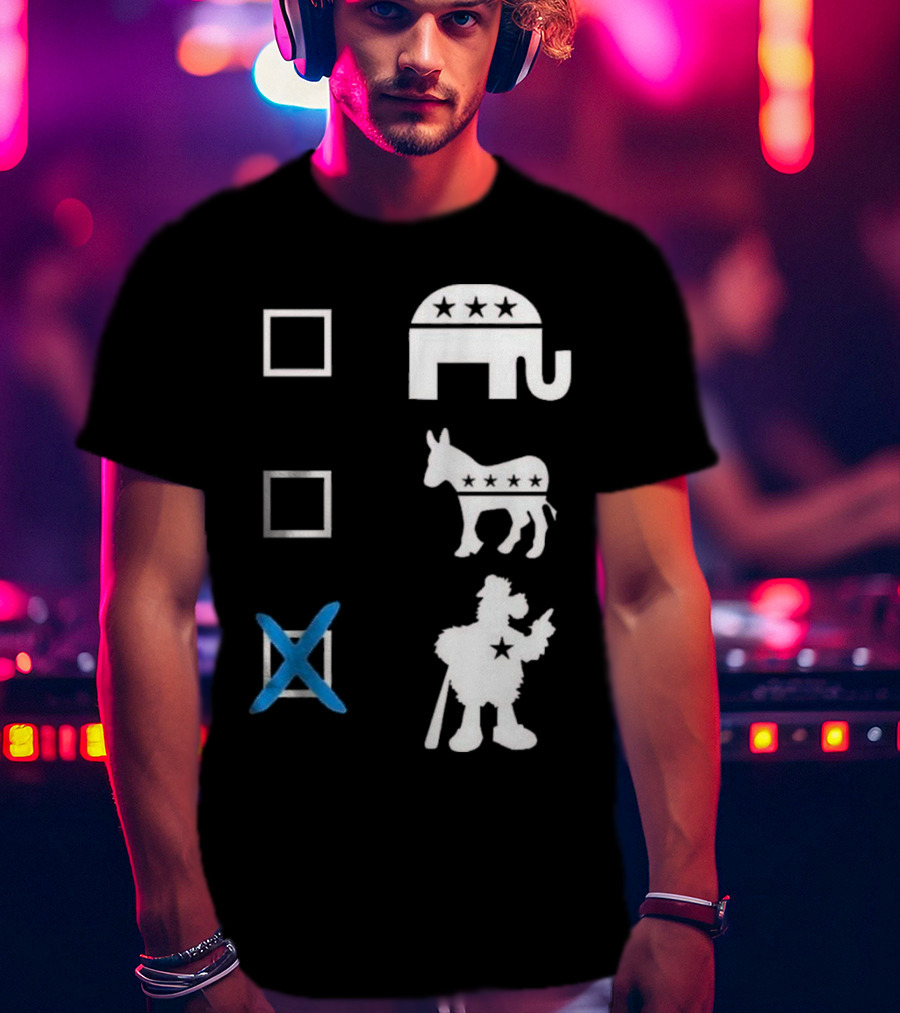 Schwarbocrat Philitical Aphiliation Elephant Donkey Duck Star Boxes T-Shirt