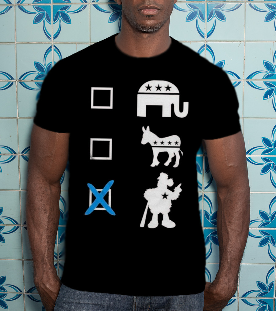 Schwarbocrat Philitical Aphiliation Elephant Donkey Duck Star Boxes T-Shirt