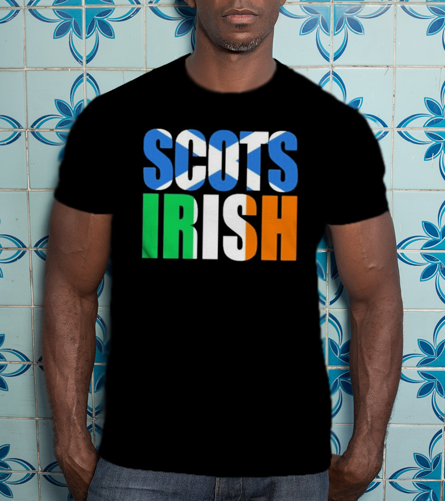 Scots Irish Flag Scottish Saltire Irish Tricolor T-Shirt