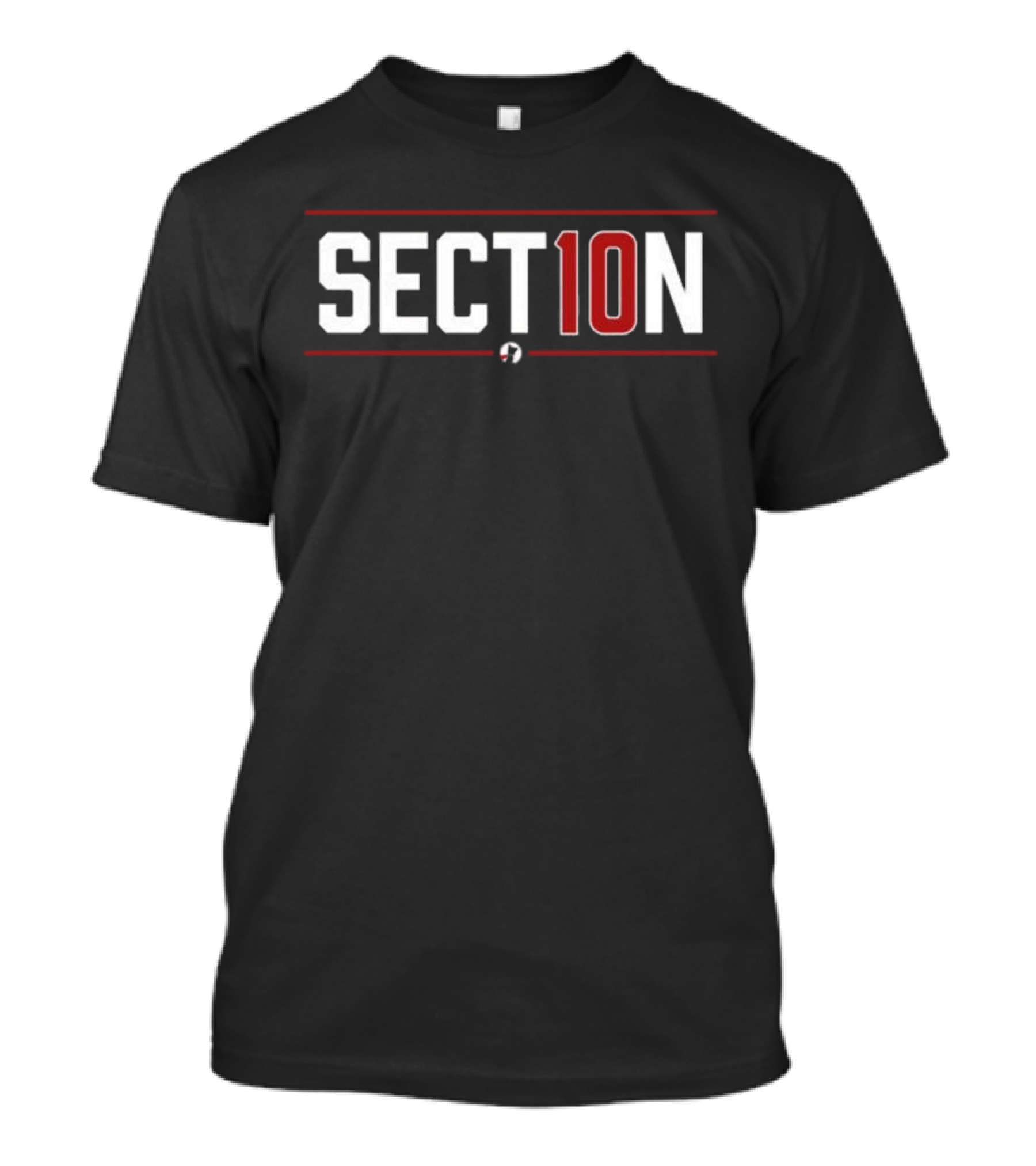 SECT10N Wordmark Red And White Text T-Shirt