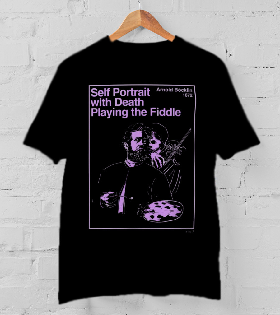 Self Portrait With Death Playing The Fiddle Arnold Böcklin 1872 T-Shirt