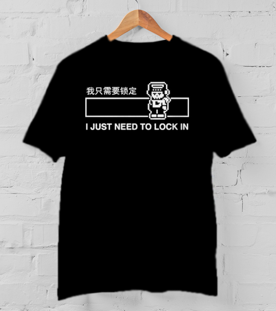  Sleepy Ghost I Just Need To Lock In  T-Shirt