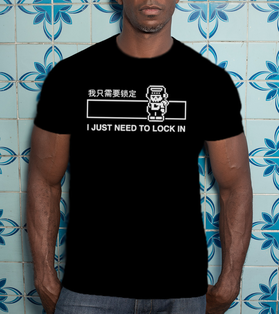  Sleepy Ghost I Just Need To Lock In  T-Shirt