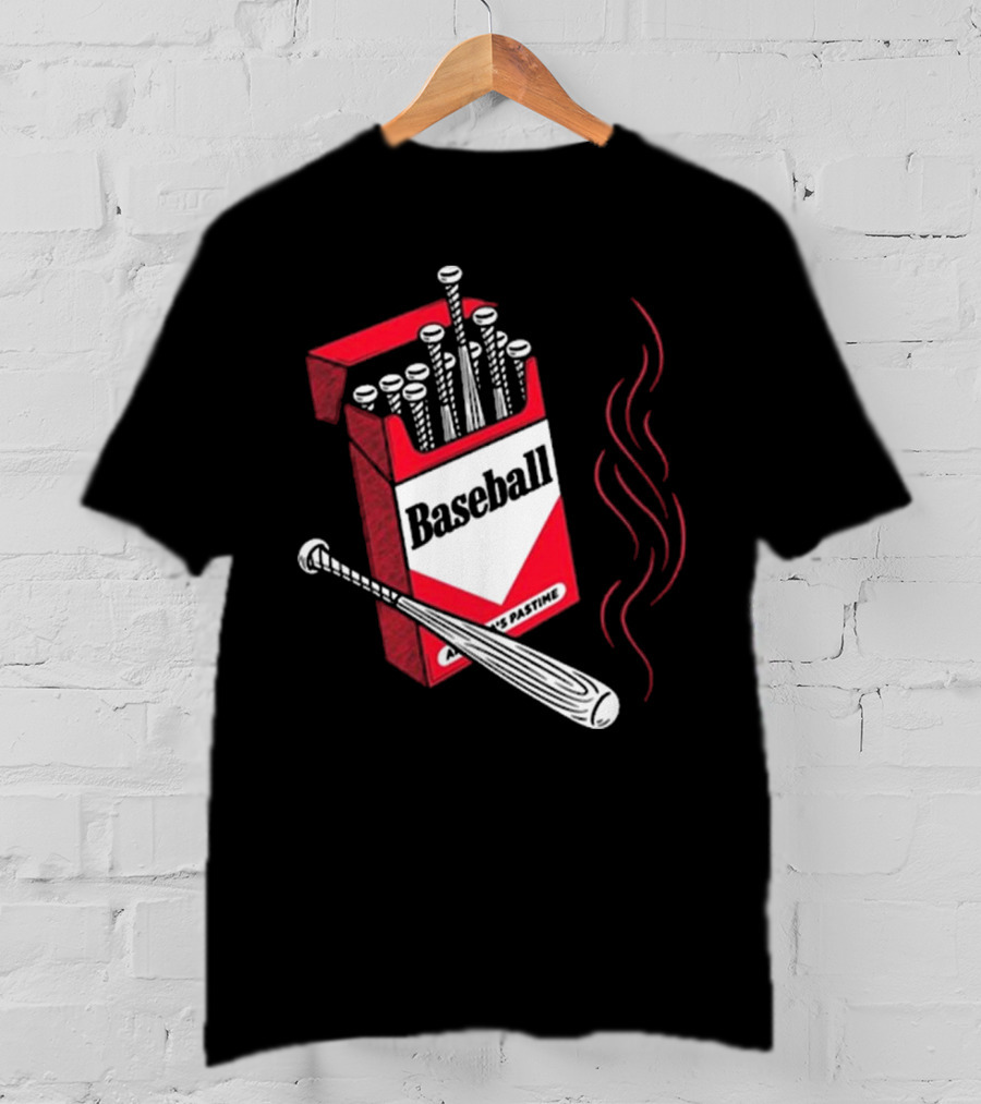 Smoking Barrels Baseball Parody Pack With Bats And Steam Imagery T-Shirt