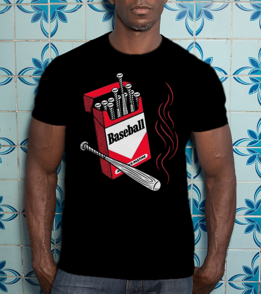 Smoking Barrels Baseball Parody Pack With Bats And Steam Imagery T-Shirt