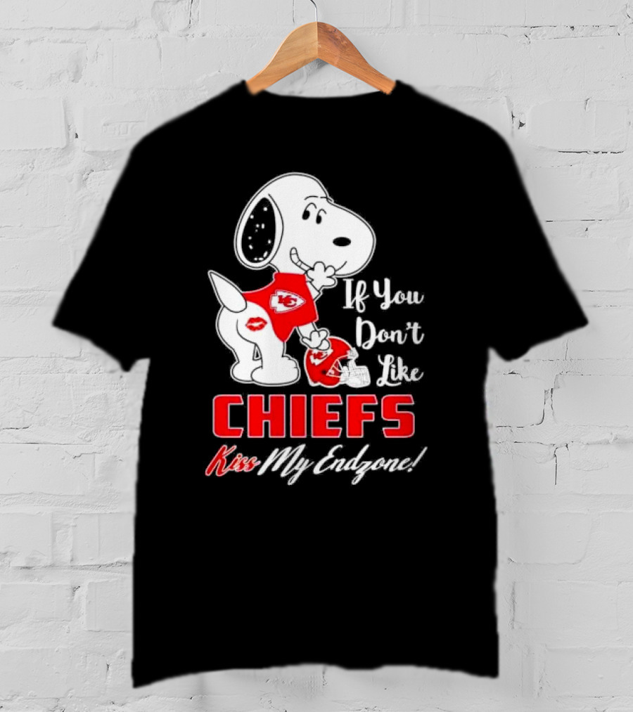 Snoopy If You Don’t Like Kansas City Chiefs Kiss My Endzone T-Shirt