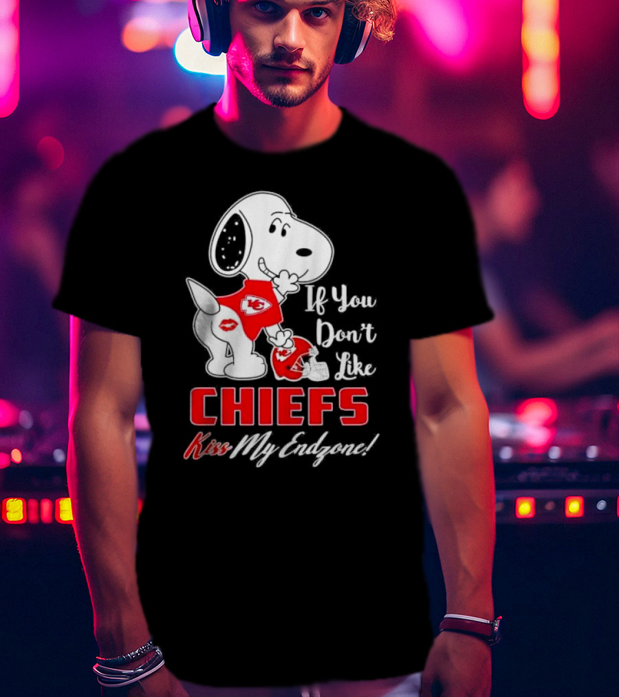 Snoopy If You Don’t Like Kansas City Chiefs Kiss My Endzone T-Shirt