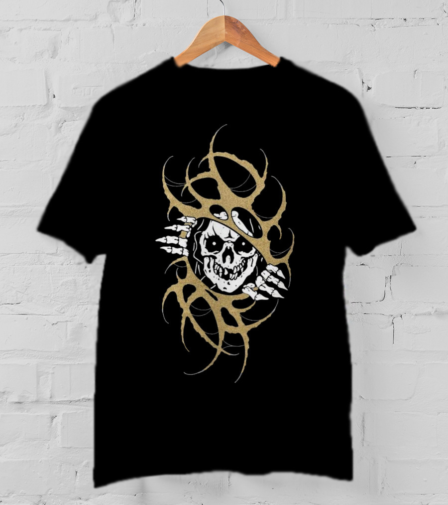 Sin X Kyle Grand Skeleton Claws Breaking Through Ribcage T-Shirt