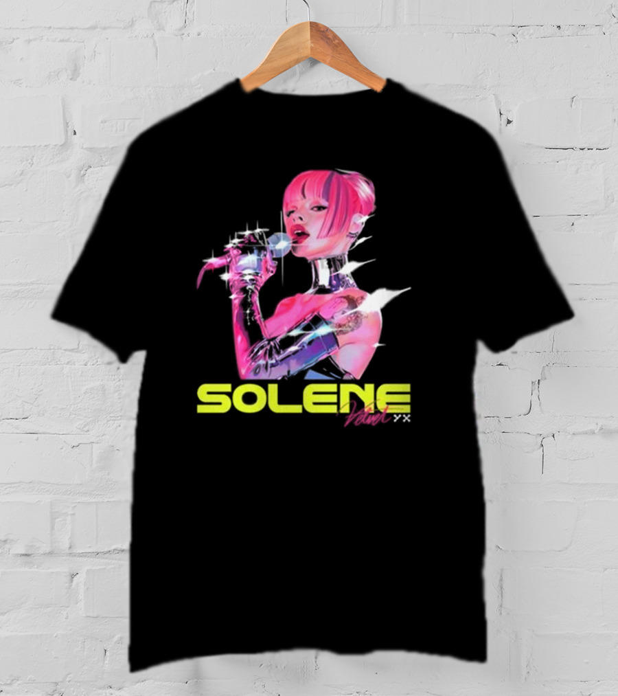 Solene Velvet Wave 2 Neon Portrait T-Shirt