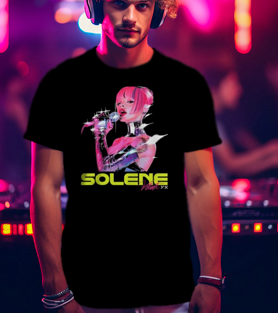 Solene Velvet Wave 2 Neon Portrait T-Shirt