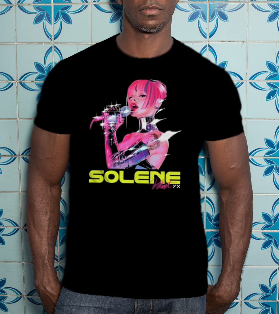 Solene Velvet Wave 2 Neon Portrait T-Shirt
