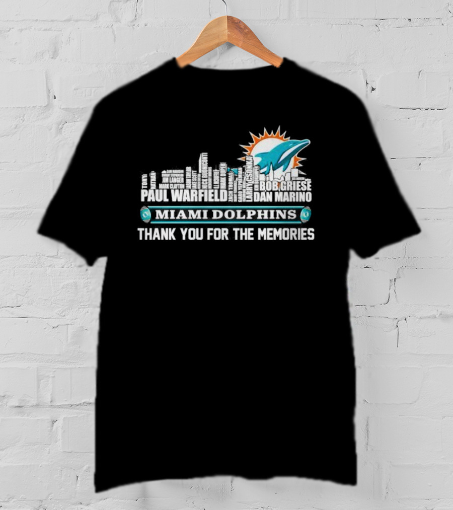 Skyline Miami Dolphins Limited Edition Thank You For The Memories T-Shirt