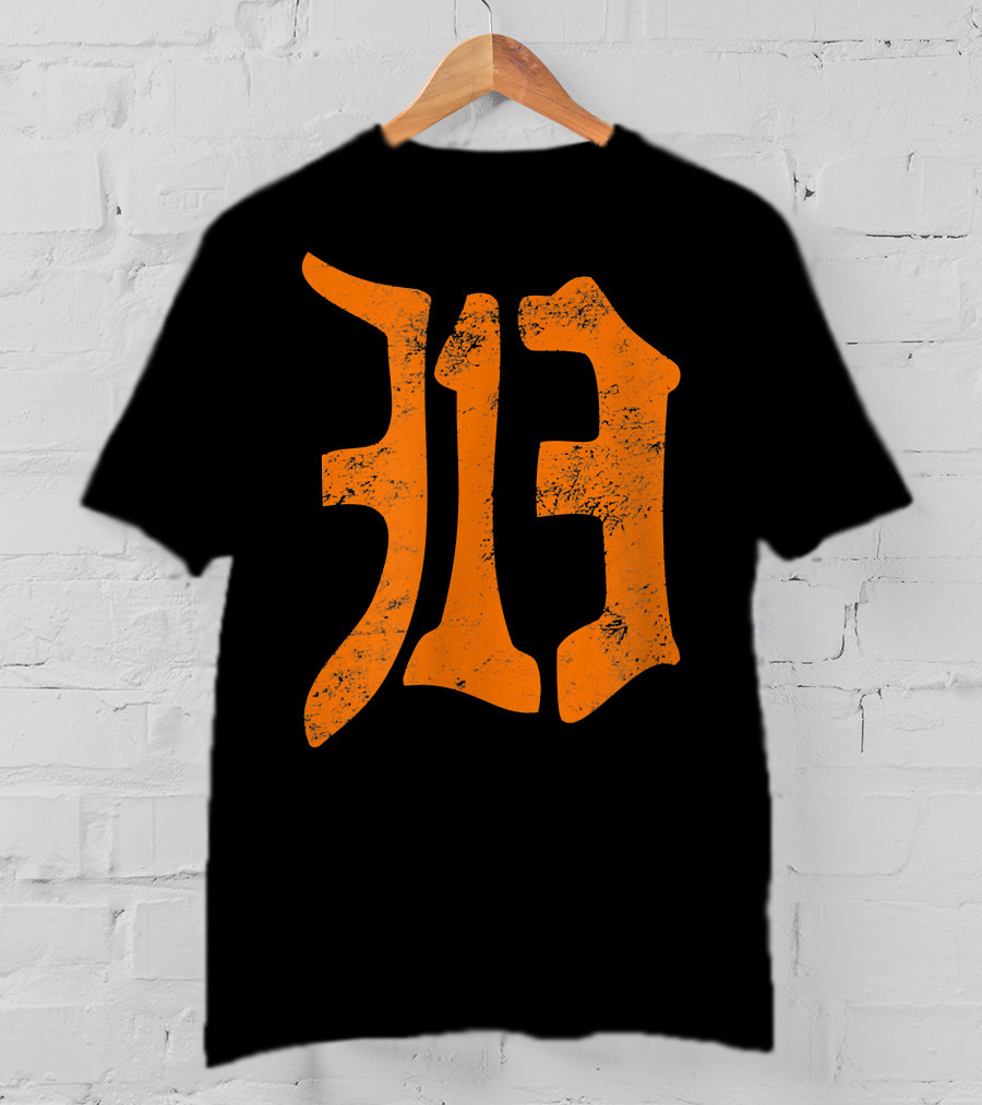 313 Detroit Michigan Vintage Old English D Area Code T-Shirt