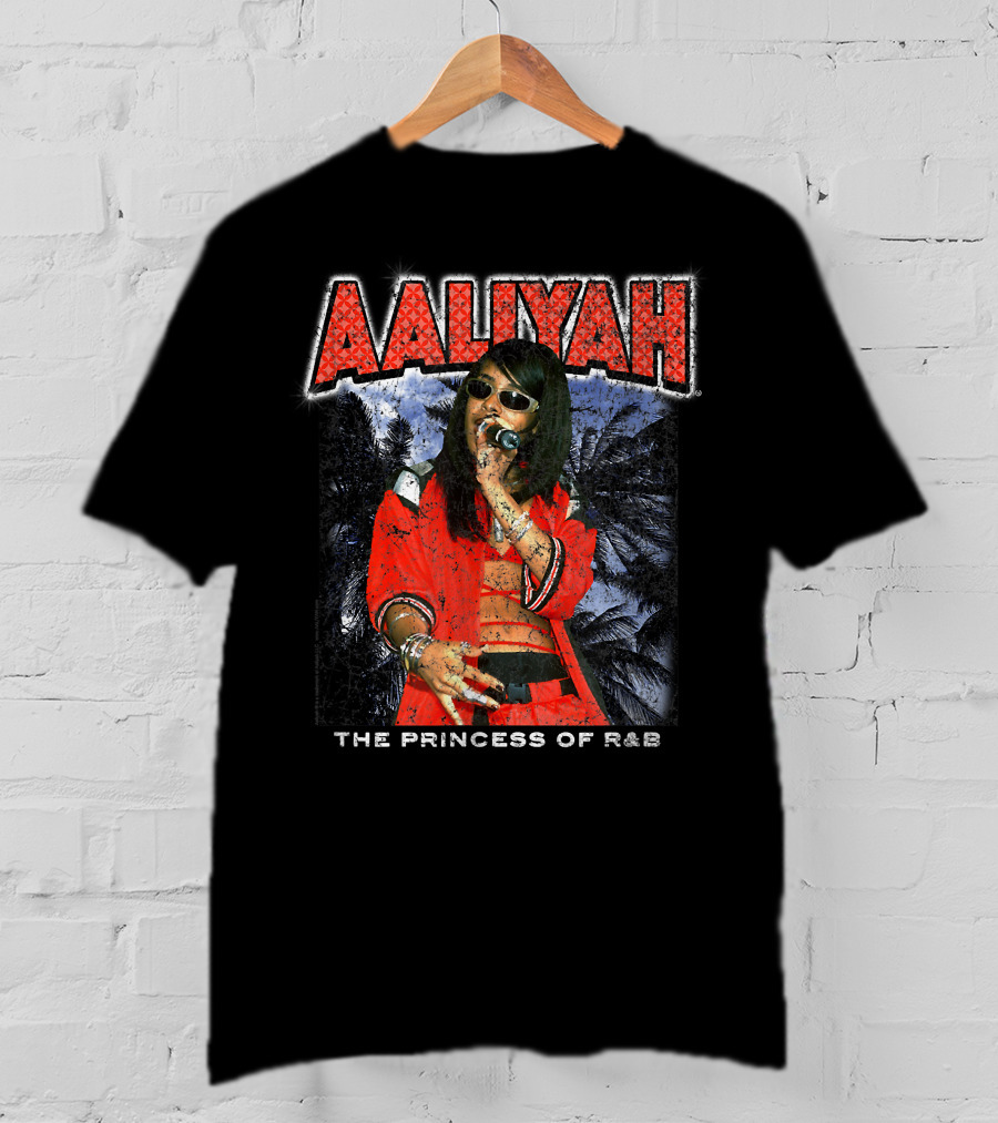 Aaliyah The Princess Of R&B Red Outfit Performance T-Shirt