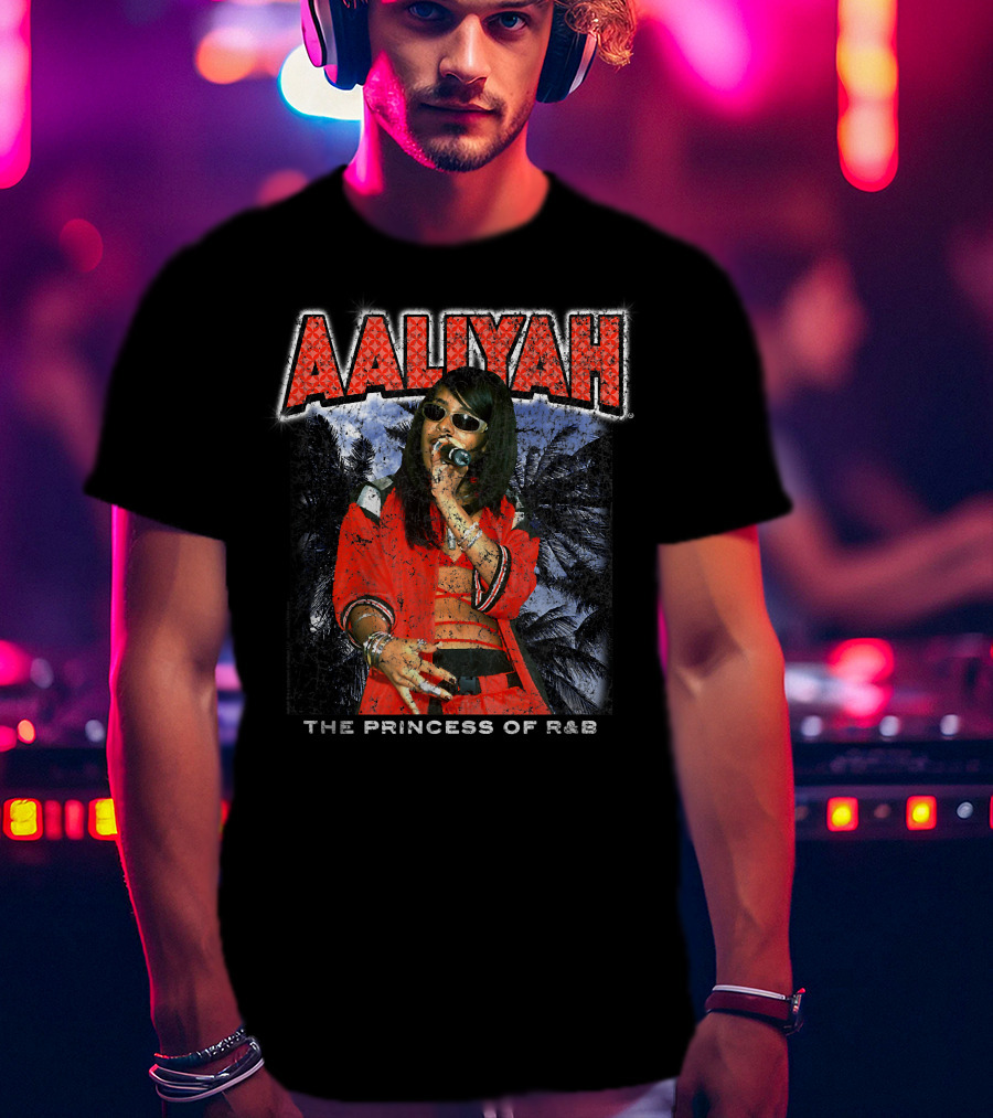 Aaliyah The Princess Of R&B Red Outfit Performance T-Shirt
