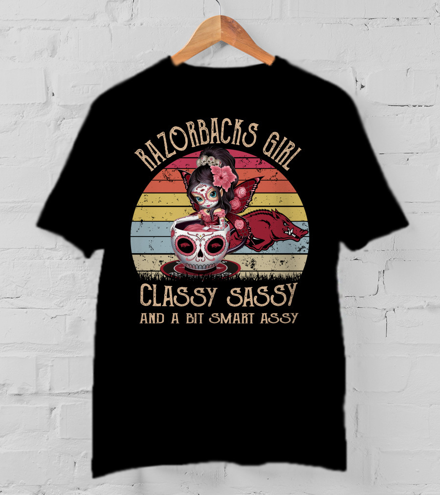 Razorbacks Girl Classy Sassy And A Bit Smart Assy T-Shirt