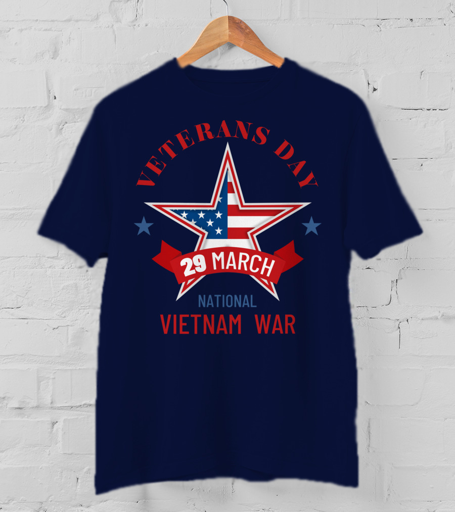 Veterans Day 29 March National Vietnam War USA Flag Star T-Shirt