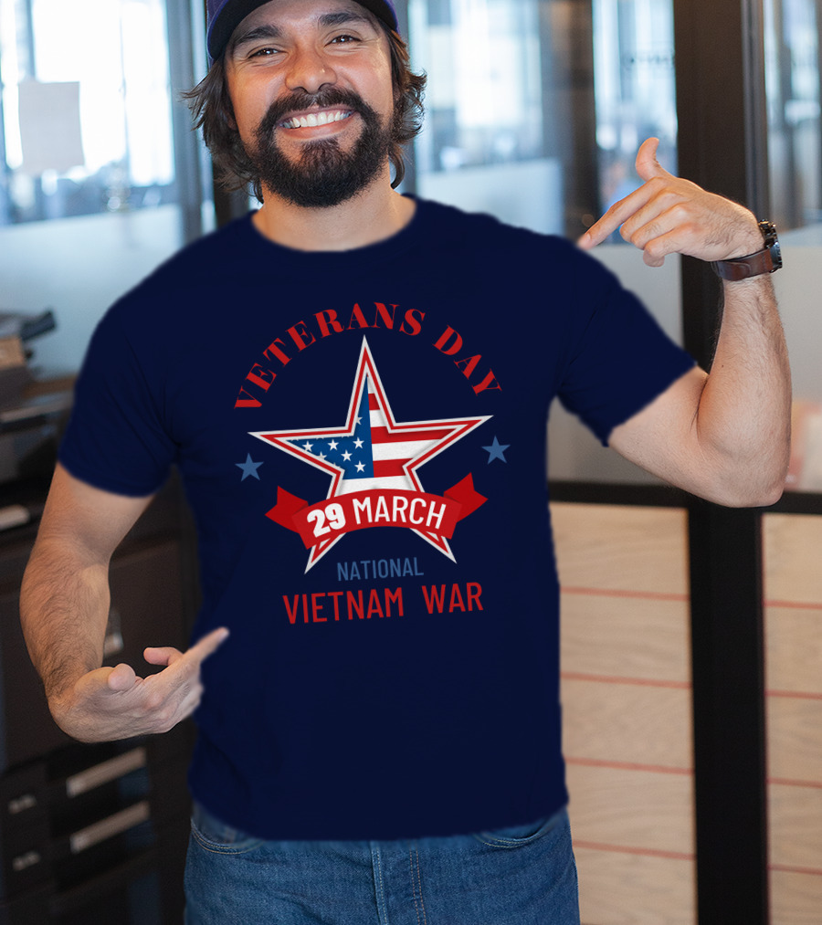Veterans Day 29 March National Vietnam War USA Flag Star T-Shirt