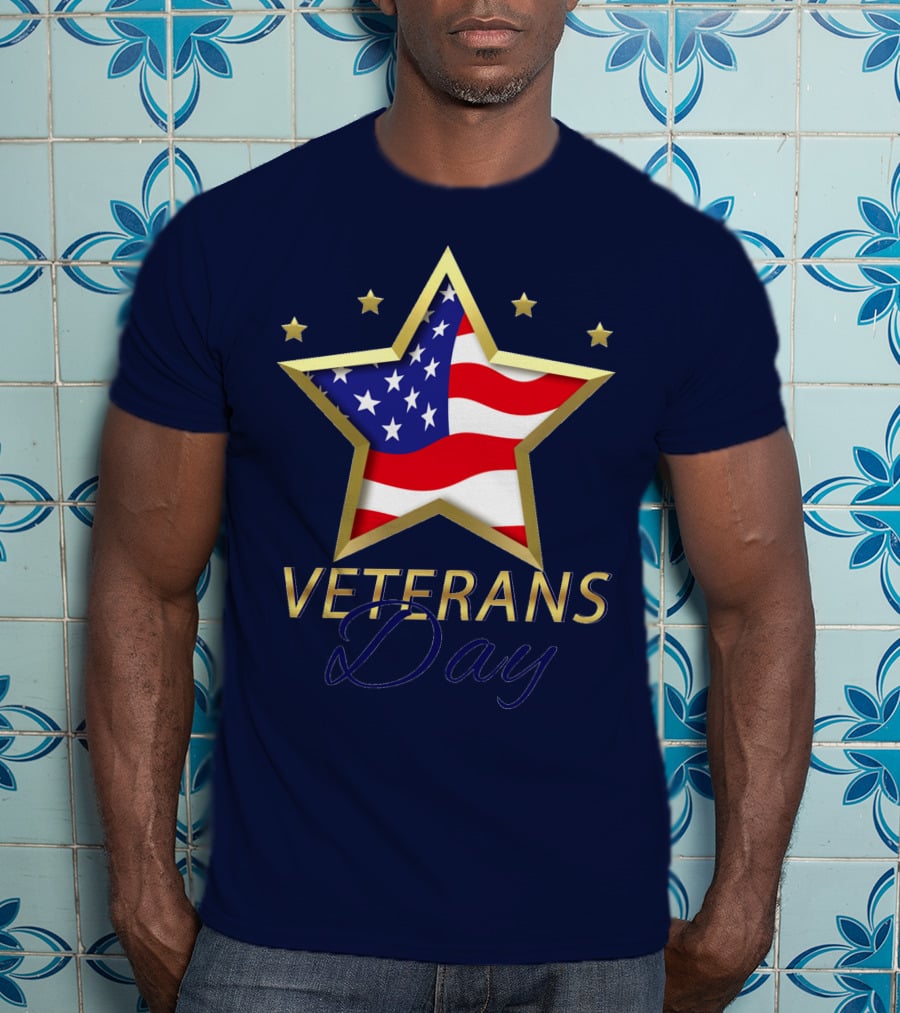 American Star And Stripes Veterans Day T-Shirt