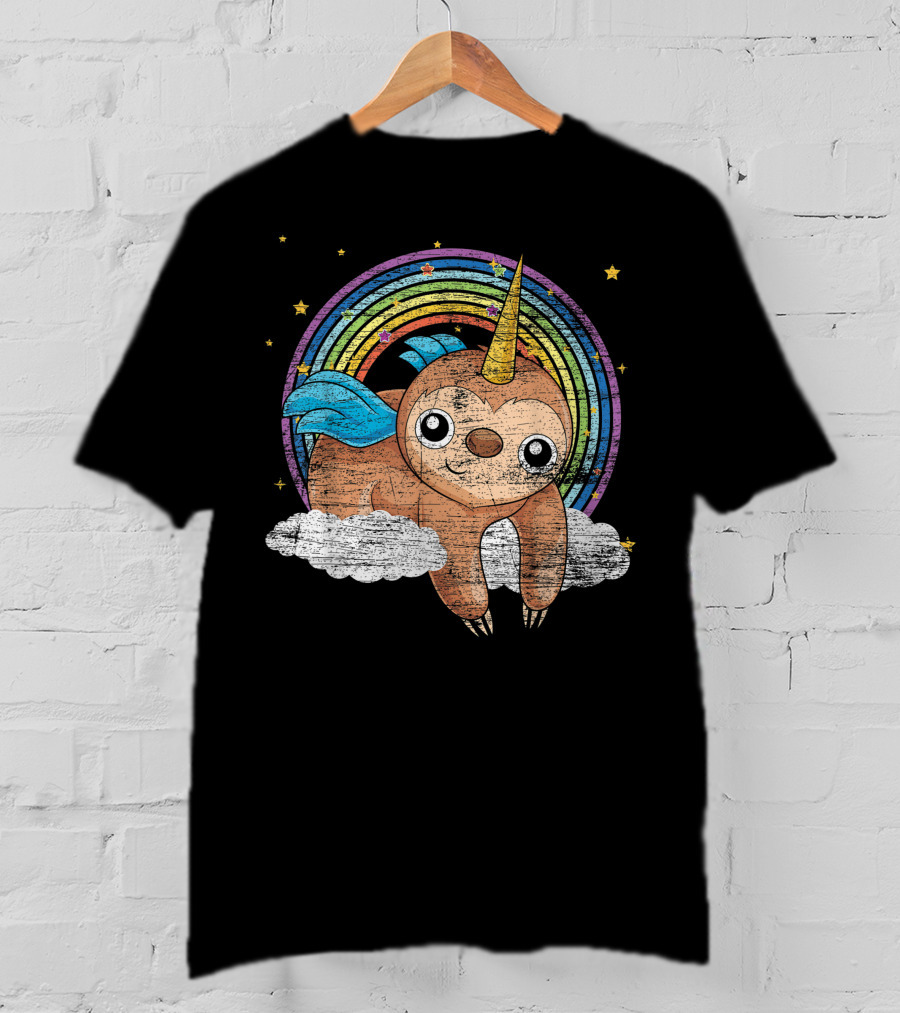 Slothicorn Unicorn Rainbow Magical Animal Zoo Lover T-Shirt