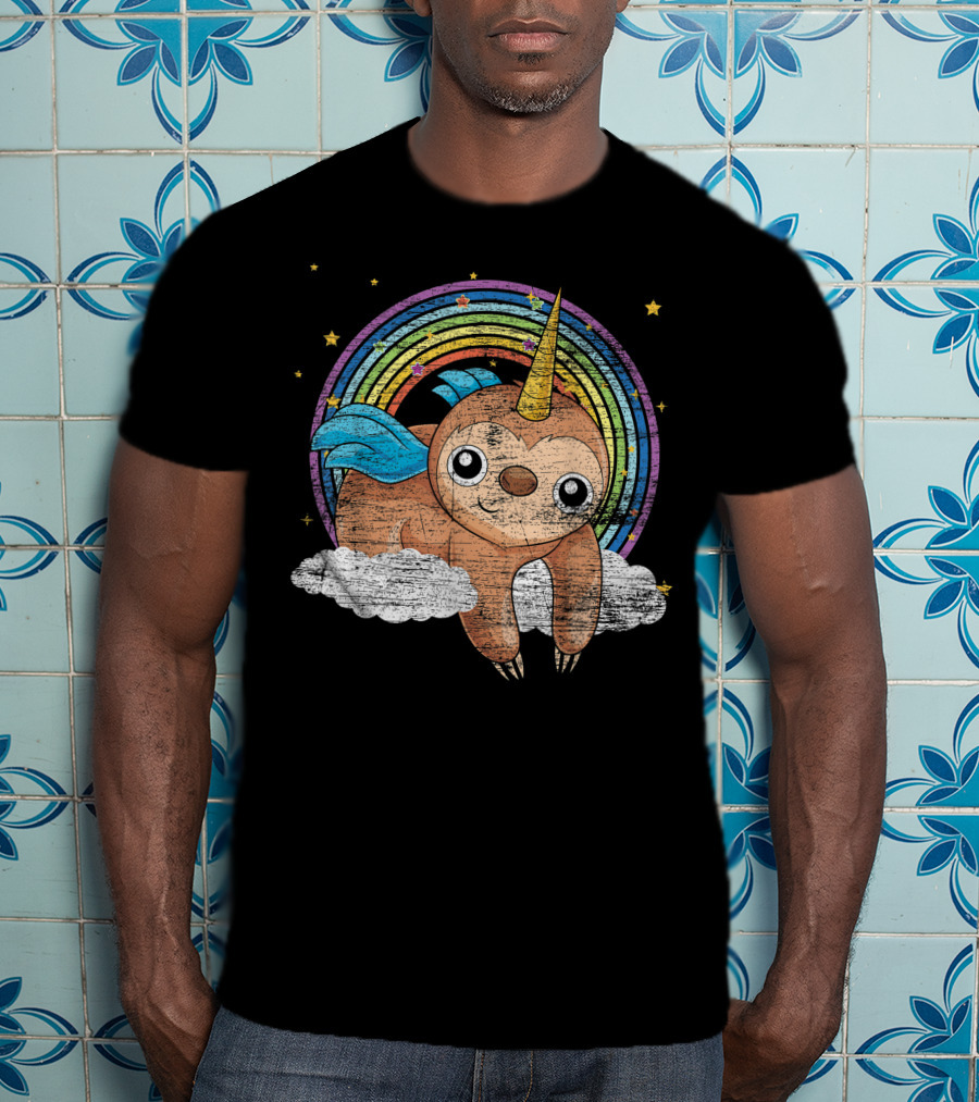 Slothicorn Unicorn Rainbow Magical Animal Zoo Lover T-Shirt