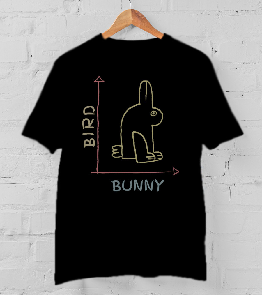 Bird Bunny Optical Illusion Diagram T-Shirt