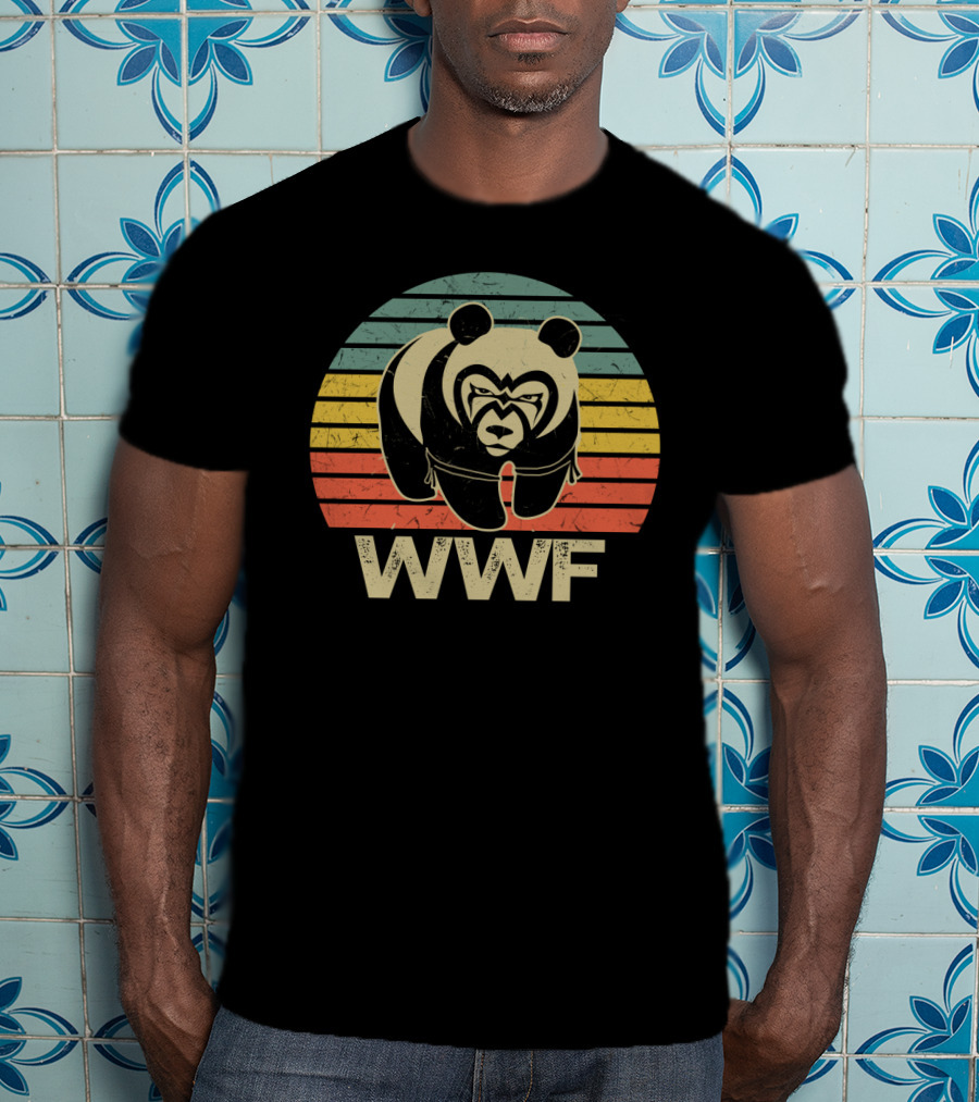 WWF Retro Striped Panda T-Shirt