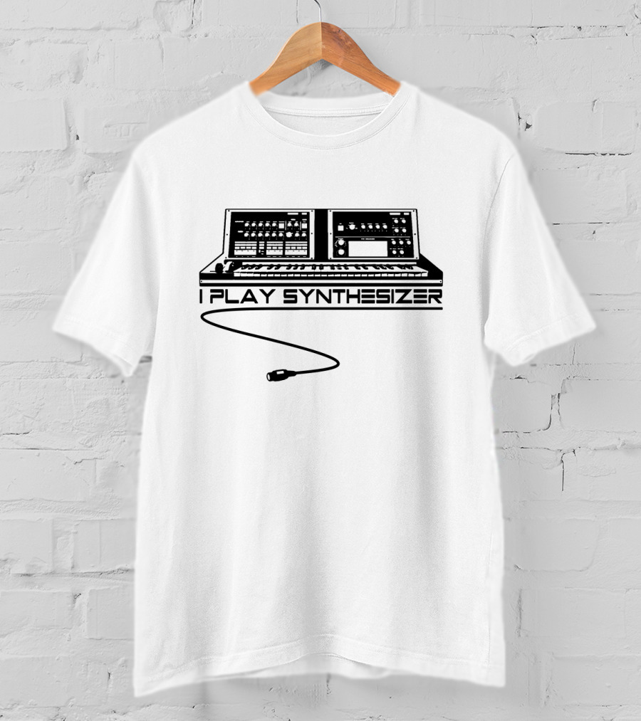 I Play Synthesizer Keyboard Cable T-Shirt